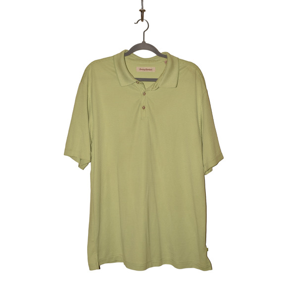 TOMMY BAHAMA $89 Short Sleeve Textured Polo‎ Shirt Green Men's XL - Picture 1 of 3